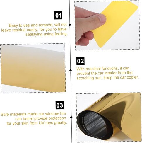 GLEAVI CAR HEAT Forting Window Window Film UV Protection Bept-Proof for Trucks Front Windshield Sunshade 50 ٪ in Saudi Arabia