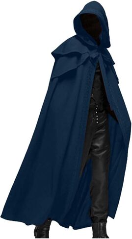 Unisex Men's Halloween Hooded Robe Cloak Renaissance Costuems Medieval Knight Outfit Gothic Witch Party Cape Costume in Saudi Arabia