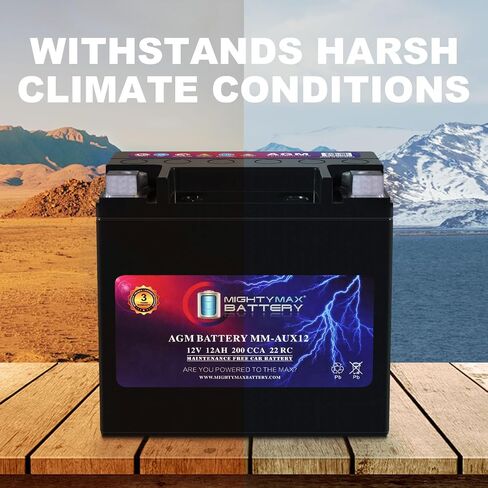 Mighty Max Battery MM-G35 Start and Stop Car BCI Size 35 12V 55AH ، 100RC ، 650 CCA Battery AGM Car Battery in Saudi Arabia