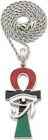 Eye of Ra Over Ankh Pendant Necklace in Saudi Arabia