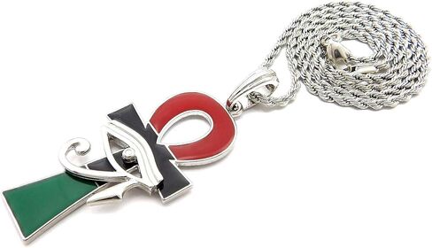 Eye of Ra Over Ankh Pendant Necklace in Saudi Arabia