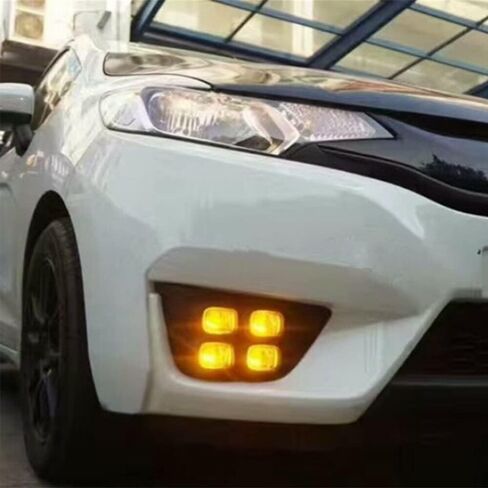 2pcs LED LED LED أثناء النهار مصباح Drl Light ، ضوء الضباب LED مع مصابيح الضباب DRL ، متوافقة مع Honda Fit Jazz 2014-2015 LED DRL FOG مصباح ، الضوء الأبيض in Kuwait
