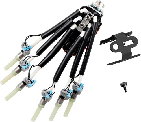 FJ503 Spider Fuel Injectors Assembly w/Bracket Upgraded 6 Cylinder Spider Injectors Compatible with Chevy, GMC, Isuzu, Oldsmobile Models 4.3L V6 Engine, Replace# FJ503, FJ10565 in Saudi Arabia