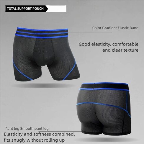 Men's Breathable Mesh Underwear Total Support Pouch Men's Boxer Brief,Anti-Chafing,Moisture-Wicking,3-Pack in Saudi Arabia