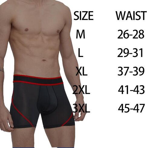 Men's Breathable Mesh Underwear Total Support Pouch Men's Boxer Brief,Anti-Chafing,Moisture-Wicking,3-Pack in Saudi Arabia