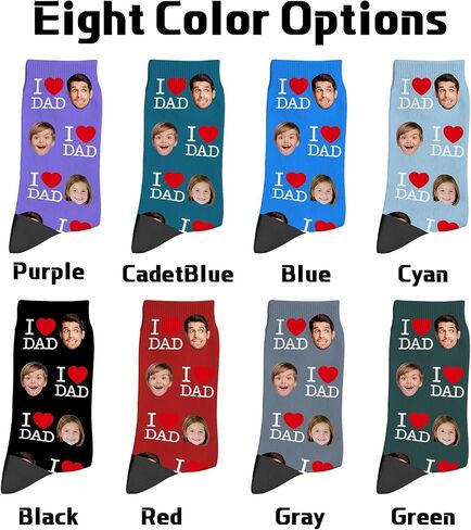 Custom Personalized Family Photo Crew Socks for Men Women-Upload Your Unique Memorable Family Picture in Saudi Arabia