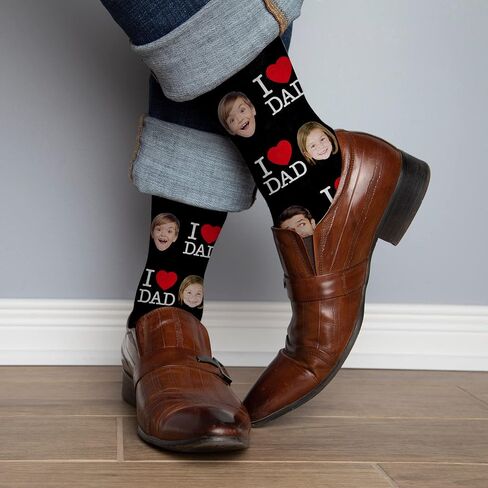 Custom Personalized Family Photo Crew Socks for Men Women-Upload Your Unique Memorable Family Picture in Saudi Arabia