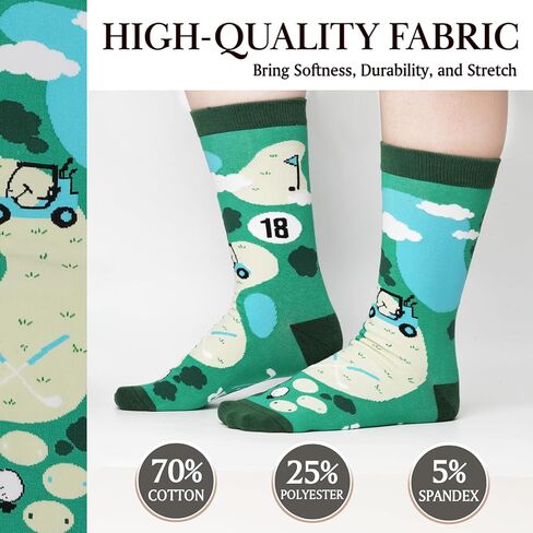 ZAGKOO Golf Socks for Men - Fun Gift for Golf Lovers, Teen Boys, Coaches, Dad, Husband - Birthday, Christmas, Valentine Gifts in Kuwait