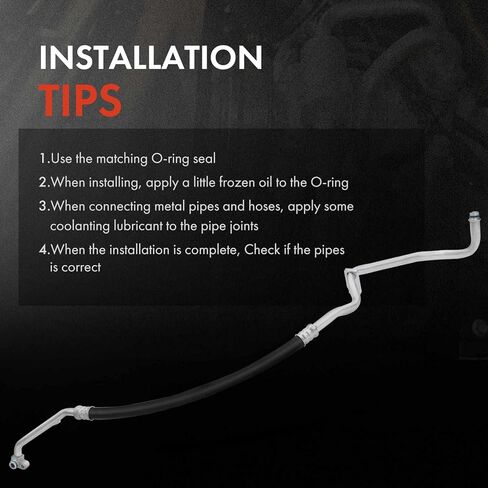 A-Premium A/C Suction Line Hose Assembly Compatible with Subaru Crosstrek 2018-2019 H4 2.0L, Compressor to Evap, with Manual Temperature Control in Saudi Arabia