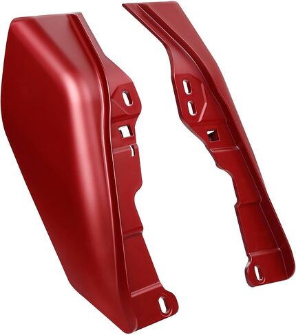 HR3 Color-Matched Wicked Red Denim Mid-Frame Air Deflectors Compatible with 2009-later Harley Touring Road King, Road Glide, Street Glide, Electra Glide, Ultra Limited, Trike (Style #2) in Saudi Arabia