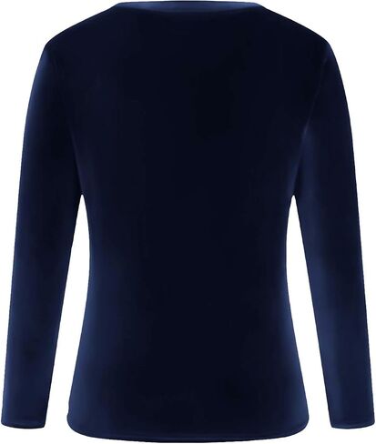 Velvet Tops for Women Shirt Crewneck Long Sleeve Shirt Blouses Pullover Solid Casual Tee Trendy Velour Loose Fit Top in Saudi Arabia