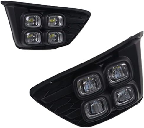 2pcs LED LED LED أثناء النهار مصباح Drl Light ، ضوء الضباب LED مع مصابيح الضباب DRL ، متوافقة مع Honda Fit Jazz 2014-2015 LED DRL FOG مصباح ، الضوء الأبيض in Kuwait