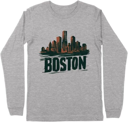 Clipart Boston Kids Long Sleeve T-Shirt Youth in Saudi Arabia