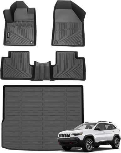 Jenofa-Car Floor Mats & Cargo Liner for Nissan Murano 2017.5-2024 Platinum | S | SL | SV | Midnight Edition All Weather Floor Mats Waterproof Durable Floor Liners Custom for Murano Accessories Black in Kuwait
