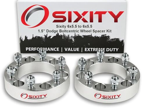 Sixity Auto 2 PC 1.5 "6x5.5 فواصل العجلات متوافقة مع Dodge RAM 50 RAIDER D50 M12X1.5MM 1.25in in Saudi Arabia