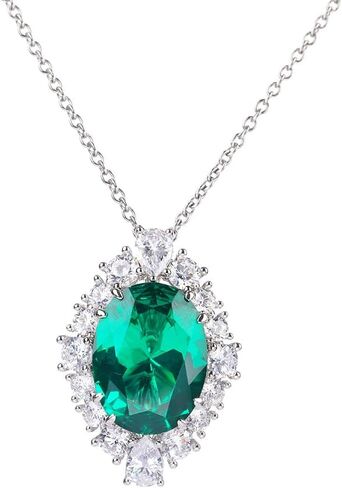 14K Gold Full Moissanite Collar with Emerald Statement, Unique Green Gemstone Elegance, Stunning Birthday or Special Occasion Gift in Saudi Arabia