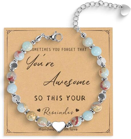 Beaded Bracelets for Women - Sometimes You Forget You're Awesome Inspirational Jewelry - Ideal Graduation Gift 2025, Birthday Present or Best Friendship Bracelets in Kuwait