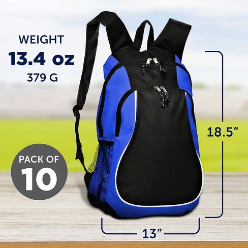 DISCOUNT PROMOS Custom Large Sports Backpacks Set of 10/50/100, Personalized Bulk Pack - Bring Everywhere You Go, Perfect for Travellers & Great for Everyday Use - Grey in Saudi Arabia
