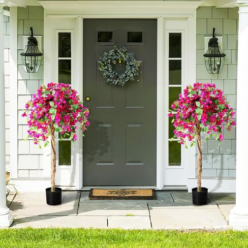 SAFEPLUS 4.5FT Bougainvillea Artificial Tree, Tall Fake Floor Plant for Indoor Outdoor Décor in Kuwait