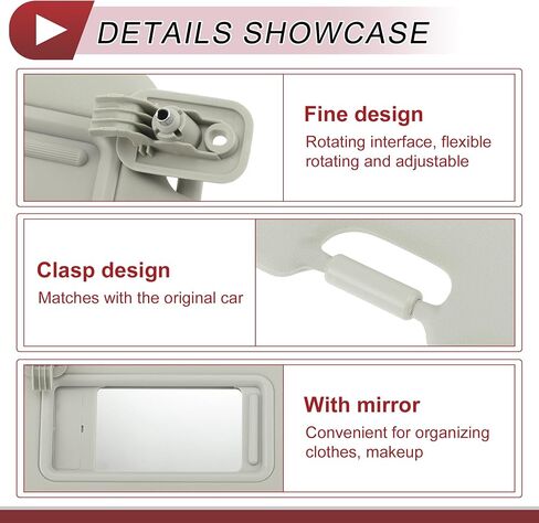 يسار Sun Sun Sun Visor لـ Mazda 3 2010-2013 Sun Visor Assembly No.BBM2-69320C-75 Gray Glass in Saudi Arabia