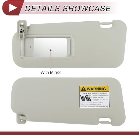 يسار Sun Sun Sun Visor لـ Mazda 3 2010-2013 Sun Visor Assembly No.BBM2-69320C-75 Gray Glass in Saudi Arabia
