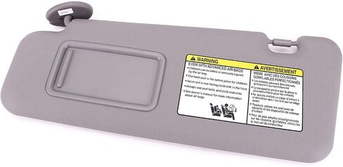 74320-48500-B0 Left Driver Side Gray Sun Visor W/Vanity Light Compatible with Toyota 08-13 Highlander in Saudi Arabia