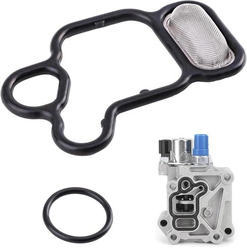 3 PCS لحشية الملف اللولبي ، حشية مرشح زيت المحرك VTEC مع حلقة O ، مرشح الصمام يحل محل 15825-P8A-A01 36172-P8A-A01 91319-PR3-000 ، متوافق مع Acura Honda Odyssey Accord (أسود) in Saudi Arabia