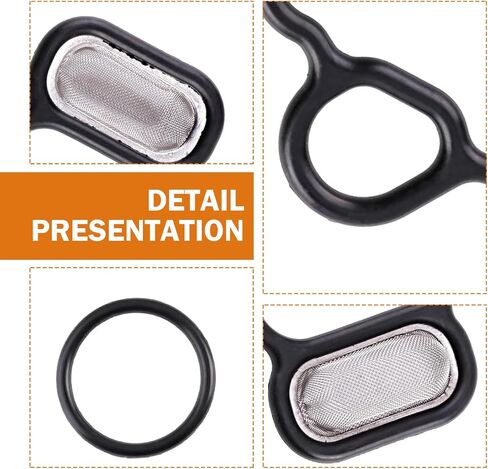 3 PCS لحشية الملف اللولبي ، حشية مرشح زيت المحرك VTEC مع حلقة O ، مرشح الصمام يحل محل 15825-P8A-A01 36172-P8A-A01 91319-PR3-000 ، متوافق مع Acura Honda Odyssey Accord (أسود) in Saudi Arabia