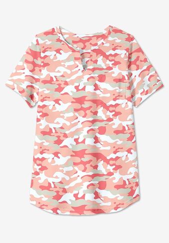 Woman Within Plus Size Notch-Neck Pocket Tee in Kuwait