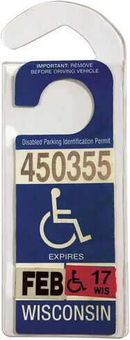 WalterDrake Handicap Placard Protective Plastic Hanger in Saudi Arabia