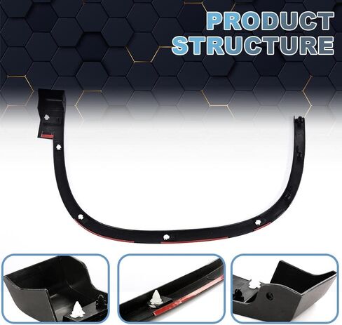PIT66 Fender Flare, Compatible with 2012-2017 Volkswagen Tiguan Front Left Textured Black 5N0854732B9B9 in Kuwait