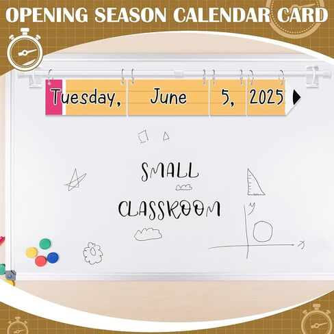 Calendar Bulletin Board Set Classroom Flip Calendar with Holder for Teacher Classroom Calendar Set Include Calendar Holder and 53 Date Cards for School Classroom Decor Supplies(Dot) in Kuwait