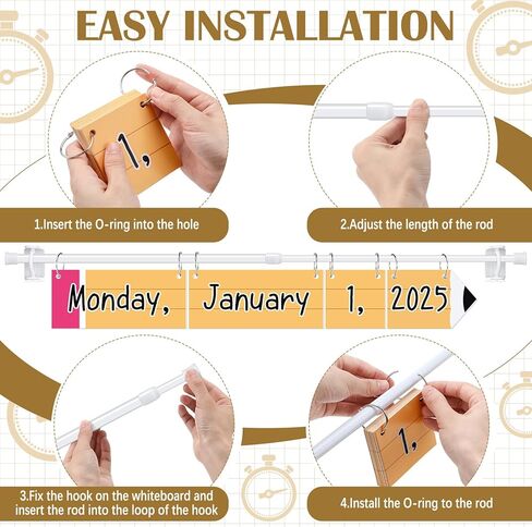 Calendar Bulletin Board Set Classroom Flip Calendar with Holder for Teacher Classroom Calendar Set Include Calendar Holder and 53 Date Cards for School Classroom Decor Supplies(Dot) in Kuwait