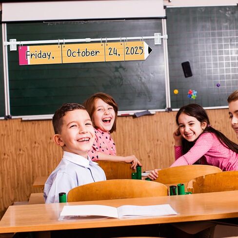 Calendar Bulletin Board Set Classroom Flip Calendar with Holder for Teacher Classroom Calendar Set Include Calendar Holder and 53 Date Cards for School Classroom Decor Supplies(Dot) in Kuwait