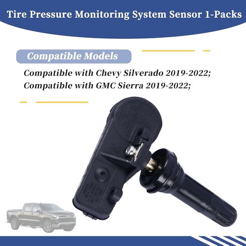 ‎13528563 4-Packs Tire Pressure Monitoring System Sensor Compatible with Chevy Silverado 2019-2022 TPMS Sensor for Buick for Cadillac (4) in Saudi Arabia