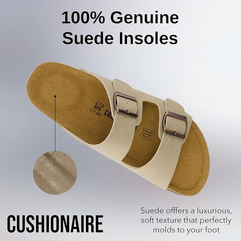 صندل رجالي من CUSHIONAIRE مزود بوسادة قدم Lane Cork مع راحة + in Kuwait