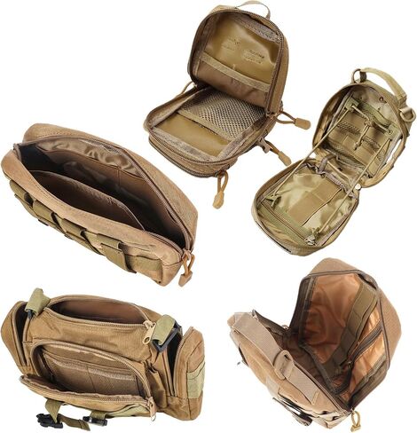 Universal Tactical Car Seat Back Back Back Bag Tactical Molle Organizers Plans Plans Plans Most Sector مع 5 أكياس قابلة للفصل لشاحنة سيارة فورد جيب (Model A-Black) in Kuwait