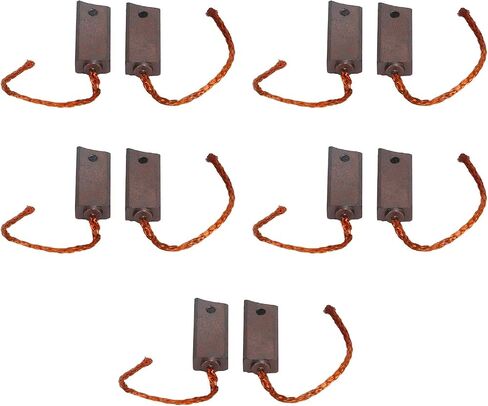 Alternator Regulator Brush Set, 10Pcs Metal Copper BRX40710 Easy Installation Alternator Brush Set Generator Motor Carbon Brushes for MAHLE in Saudi Arabia