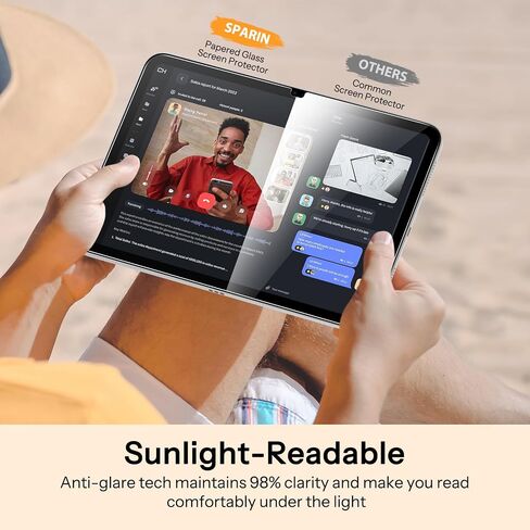 SPARIN [عبوة من قطعتين واقي شاشة متوافق مع iPad Air 5/4(10.9 بوصة)، iPad Pro 11 بوصة، زجاج مقسى لجهاز iPad Air الجيل الخامس / الجيل الرابع (2022/2020) in Kuwait
