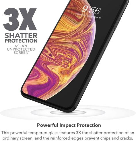 ZAGG InvisibleShield Glass+ واقي الشاشة - زجاج مقوى عالي الدقة مصنوع لهاتف Apple Iphone 11 Pro - حماية من الصدمات والخدوش in Kuwait