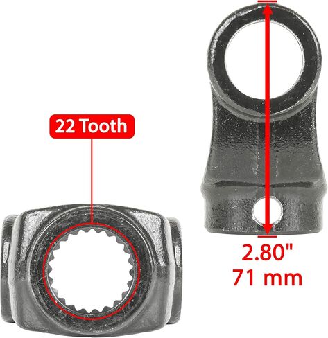 Caltric 2x Front Drive Shaft Yoke with U-joint Compatible with Polaris Ranger 570 EFI 4x4 2014 2015-2020 in Saudi Arabia
