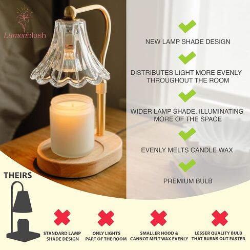 Candle Warmer Lamp with Timer Dimmer, Adjustable Height, Vintage Candle Melter, Modern Home Decor Gift, Birthday Gifts for Women Mom,House Warming Gifts Home Decor, Scented Wax Jar Candles in Saudi Arabia