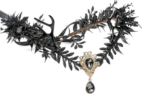 MOSTORY Flower Fairy Crown for Women - Woodland Antler Elf Crown for Renaissance Renfaire Accessories Cosplay Photo Shoot in Saudi Arabia
