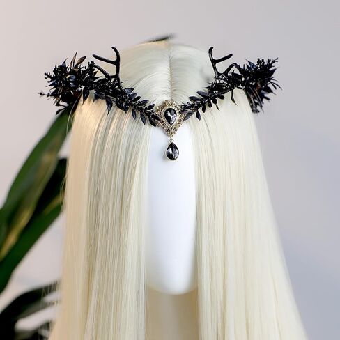 MOSTORY Flower Fairy Crown for Women - Woodland Antler Elf Crown for Renaissance Renfaire Accessories Cosplay Photo Shoot in Saudi Arabia