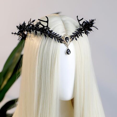 MOSTORY Flower Fairy Crown for Women - Woodland Antler Elf Crown for Renaissance Renfaire Accessories Cosplay Photo Shoot in Saudi Arabia