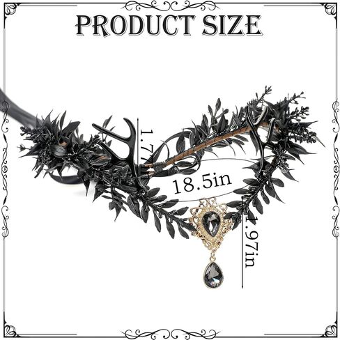 MOSTORY Flower Fairy Crown for Women - Woodland Antler Elf Crown for Renaissance Renfaire Accessories Cosplay Photo Shoot in Saudi Arabia