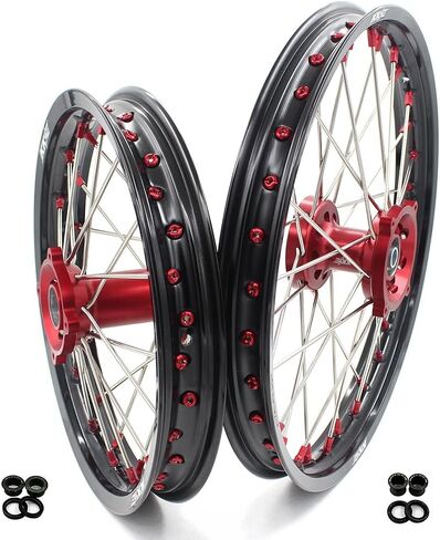 KKE 19/16 Spoke Kid's Big Wheels Rims Set Fit For CRF150R 2007-2025 CRF150RB 2025 Red Nipple in Saudi Arabia