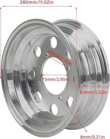 Aluminum Alloy Front Wheel Rim and Hub for Mini Motorcycle, Suitable for Monkey Z50 with 10 inch Wheels in Saudi Arabia