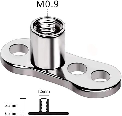 Kokoma 14G CZ Flower Dermal Anchor Tops and Base Grade 23 Titanium Crystal Bee Internally Threaded Dermal Piercing Microdermals Studs Surface Skin Piercing Body Jewelry in Saudi Arabia