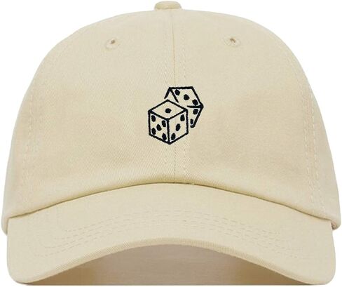 Gambling Dice Baseball Hat, Embroidered Dad Cap, Unstructured Soft Cotton, Adjustable Strap Back (Multiple Colors) in Saudi Arabia